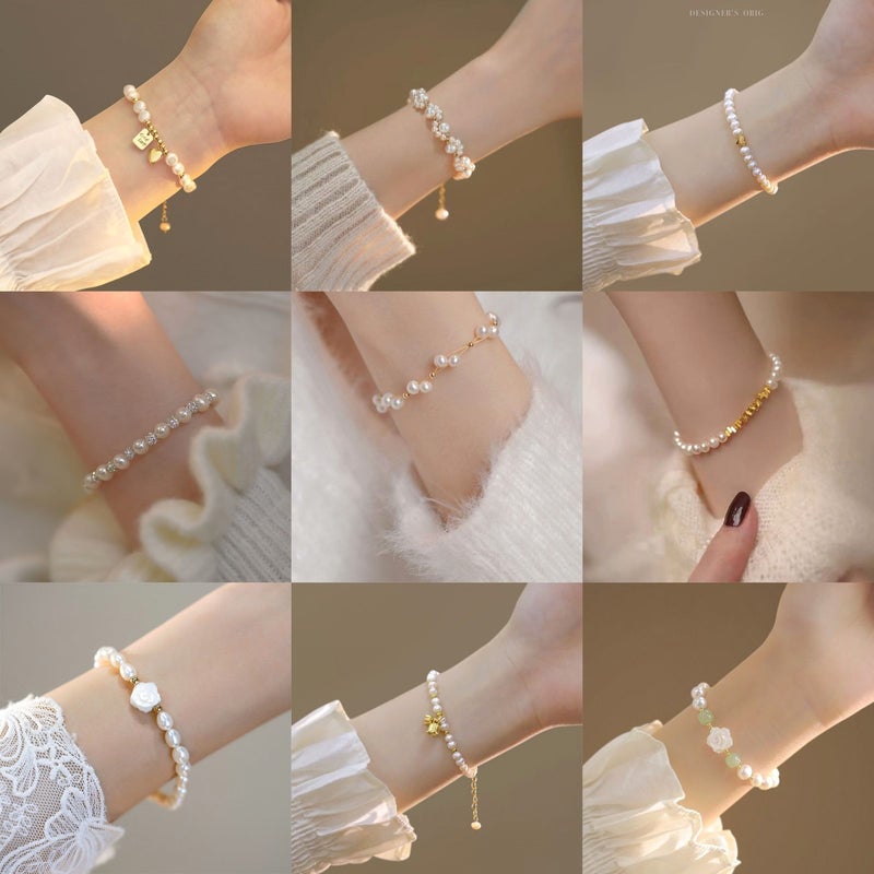 Natural Freshwater Pearl Bracelet Women'S Trendy Super Fairy Blink In The Escape Princess Summer Explosions Bracelet - Image 2